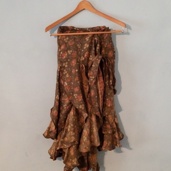 Dresses & Skirts - Gypsy style skirt wrap around 100% silk